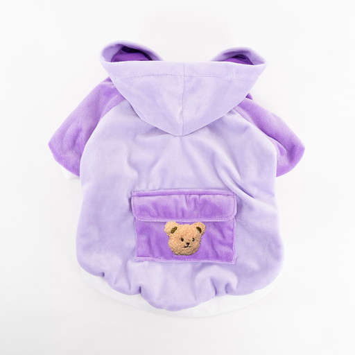 Purple Velvet Hoodie Jacket