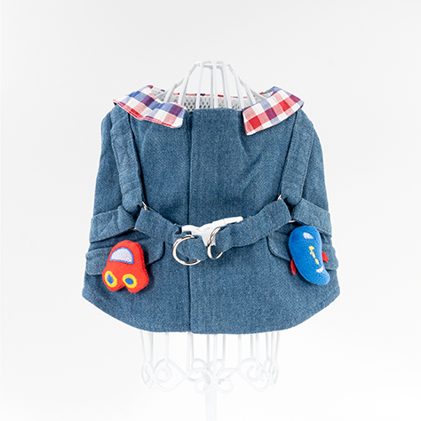 Cowboy Denim Harness Vest (Dog Leash Sold Separately)